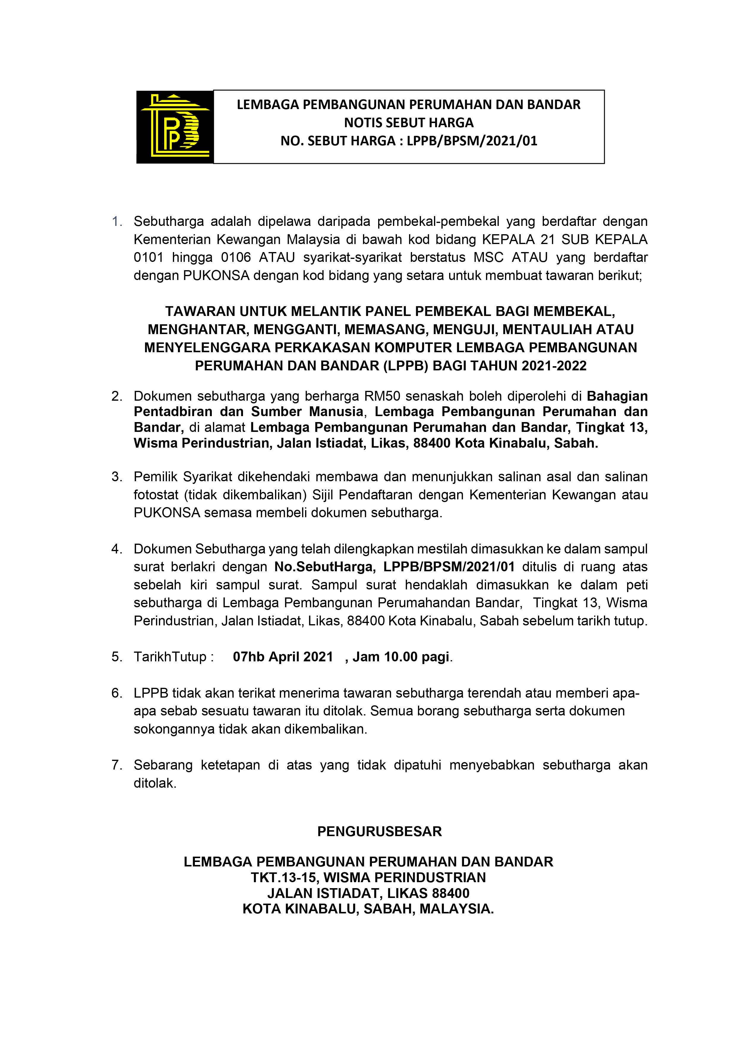 Lembaga Pembangunan Perumahan Dan Bandar Kota Kinabalu Malaysia